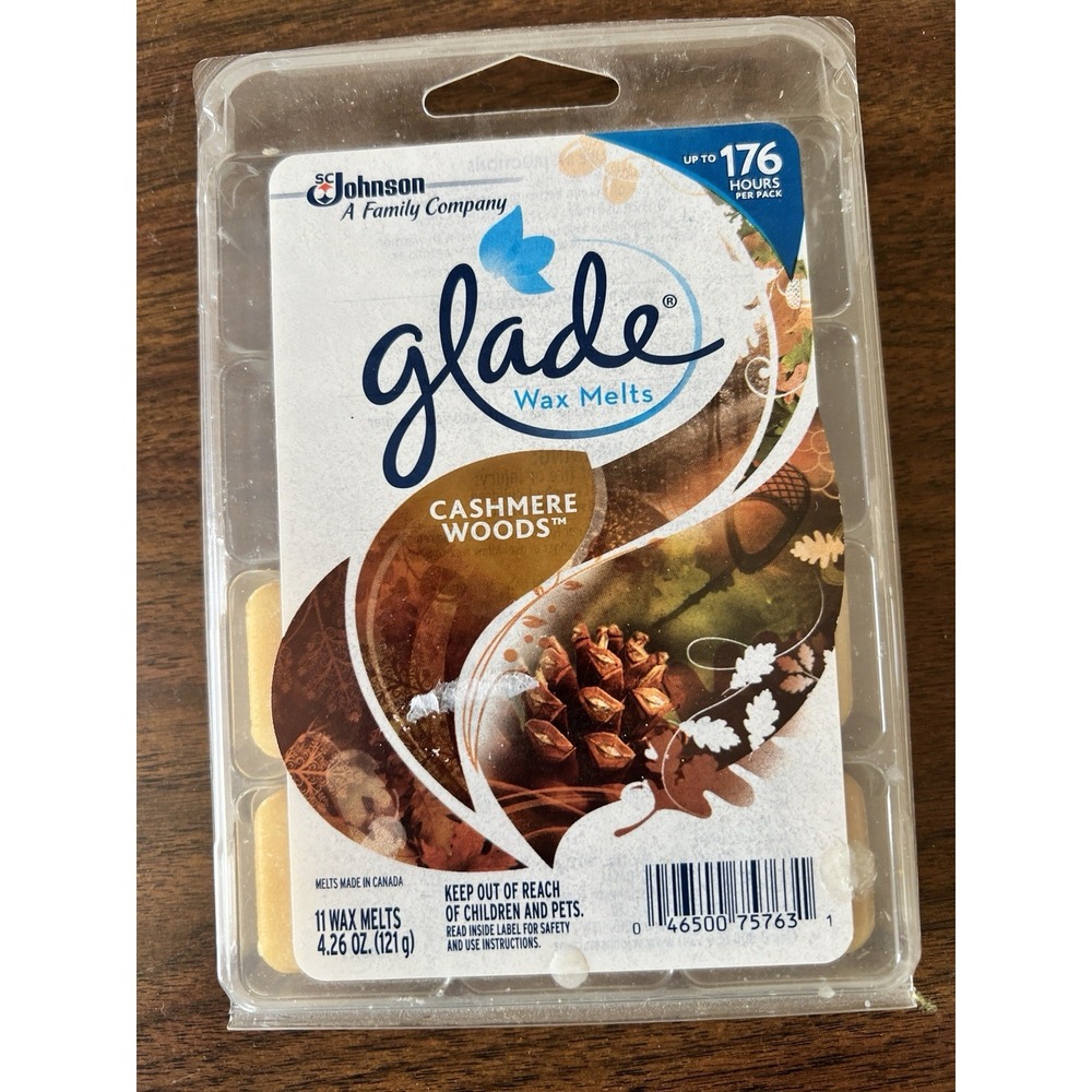 Glade Wax Melts Air Freshener Cashmere Woods 6 Count Refill 4.26oz